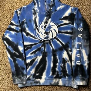 Dallas mavericks Tie-Dye Blue & Black Pullover Hoodie